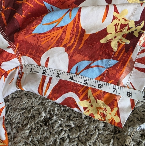 Men Caribbean Joe Tropical Printed Mesh Inside Swim Shorts Size Large - Picture 4 of 6